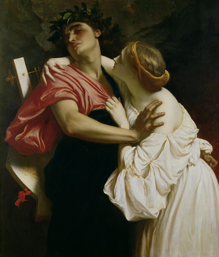 ignudiamore:
“ Orpheus and Euridyce.
Lord Frederic Leighton, 1864.
”