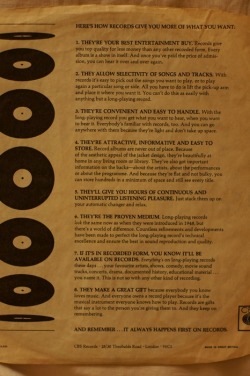 arterrorist:  The whole truth about vinyl from inner sleeve found in one of records I bought recently.