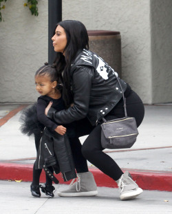 kuwkimye:  Kim &amp; North out in LA - May 21, 2015