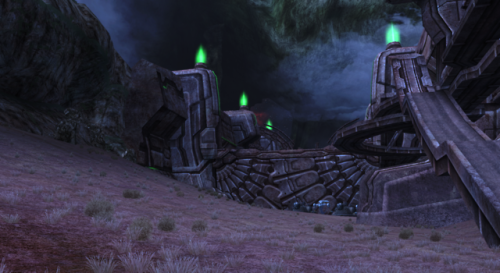 obliviousriki: Sword Valley at night.