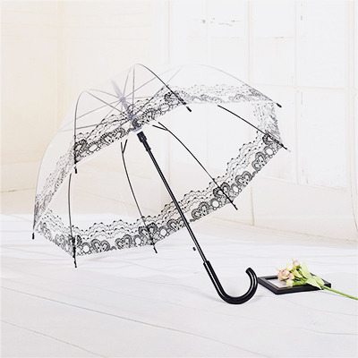 totohru:Transparent Lace Flower Umbrella |  Discount code “ Joanna15”