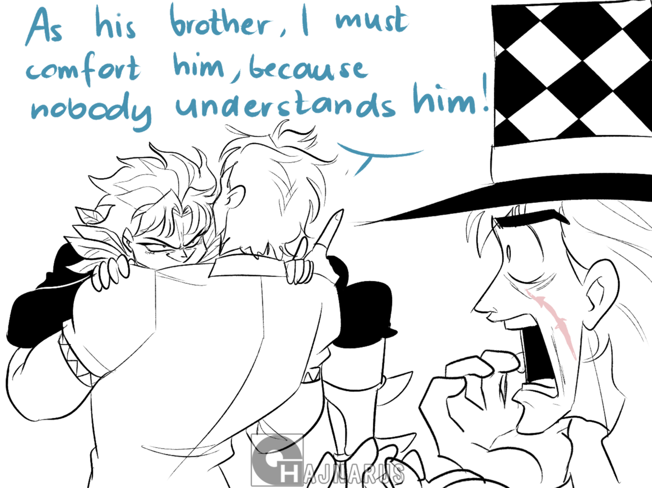 hajnarus:    ahh Jonathan, why were you such a kind gentleman? ;-; Fortunately you