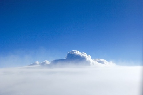clouds from a plane window