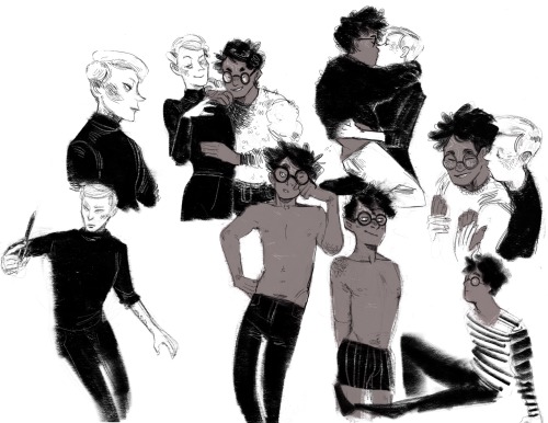 jensuisdraws:Drarry sketches while listening to ‘turn’