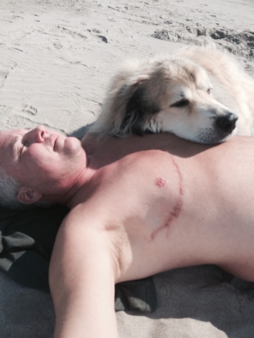 hilaird:  Beach time with Noble. We were living out here on the Oregon Coast when I first got him, about 300 yards from where we’re laying right now.