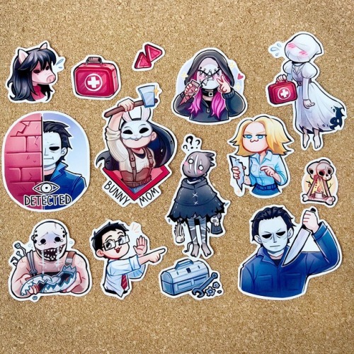 Dead by Daylight sticker pack + pocket calendars are available in my Etsy shop now: https://www.etsy