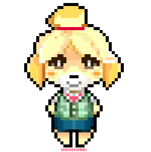 【Isabelle Pixel】I heard a little someone is heading to Smash so here’s an old pixel I made 5 years a