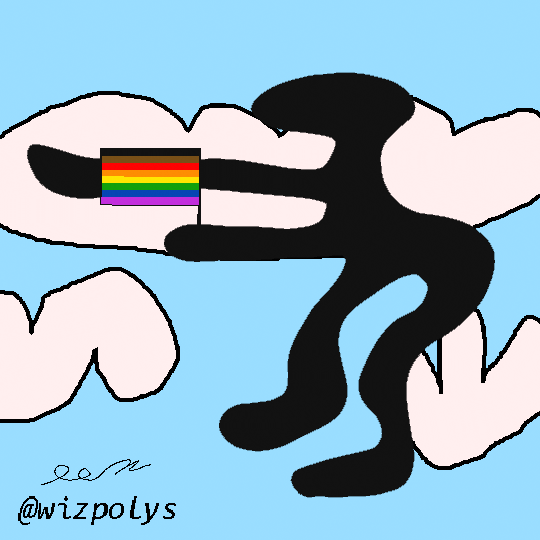 Daily Animation 00160: Oreo Gay Pride Moments 2[Start id: Oreo is dancing with the gay pride flag, t