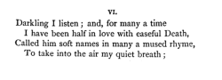 gnossienne:John Keats, Ode to a Nightingale