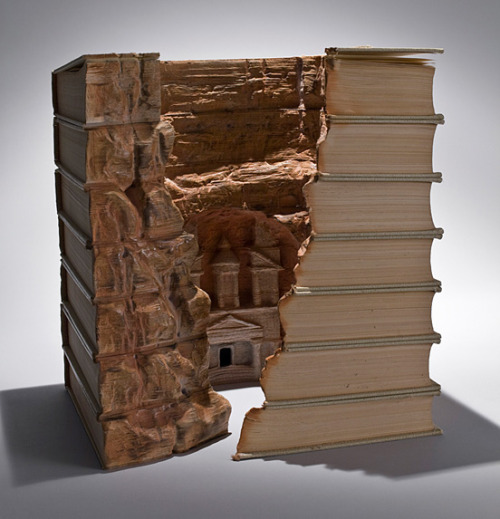 madmothmiko:  Carving Landscapes Out of Books by Guy Laramee