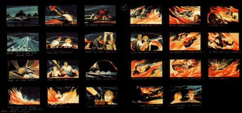 talesfromweirdland: Storyboards for the boat chase in From Russia with Love (1963). An atmospheric, 