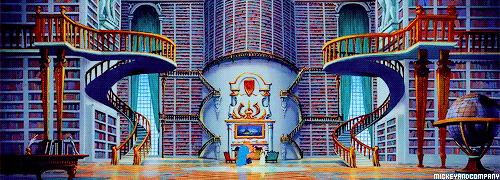 mickeyandcompany:  Happy Book Lovers Day!   Good god that library. Every time I see