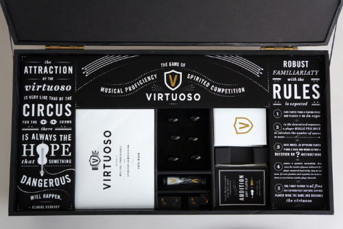 VIRTUOSO BOARD GAME Virtuoso is a music theory board game. Players compete against each other by suc