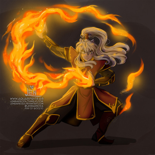 lenbarboza: Patreon reward commission - June  Crossover: Inuyasha as a fire bender from Avatar. KAGO