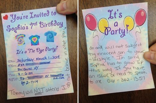 lickystickypickyshe:  A mom in Baldwin, New York RSVP’ed to a small child’s birthday