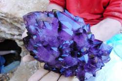 sixpenceee:   Amethyst uncovered in North Carolina. 