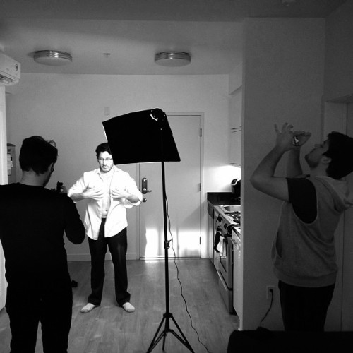 Filming something that required extra sexy with @cyndago