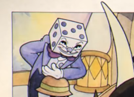 I painted that one cutscene with the show's style of The Devil and King Dice  : r/Cuphead