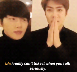 ohhsenshine:   baekhyun hyung doesn’t approve too much seriousness. 