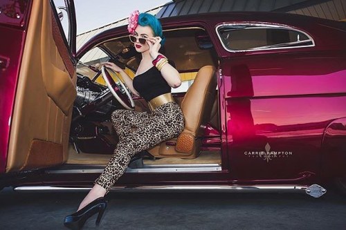 pinuppost:We love everything about this picture! Hot cars with a beautiful lady, what’s not to like!? What do you think? #Pinuppost  @carriehamptonsdollhouse ⠀ … ⠀ Well behaved women seldom make history. 📸@carriehamptonsdollhouse ⠀ Model/MUAH:
