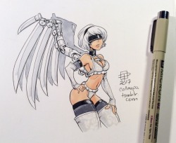 Callmepo: Still In A Doodling Mood So Here’s A Victoria’s Secret Alt Angel Yorha