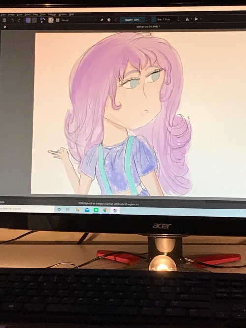 This Is My First Attempt At Coloring And Line Art, But I Kinda Like How She Came Out. Except For The