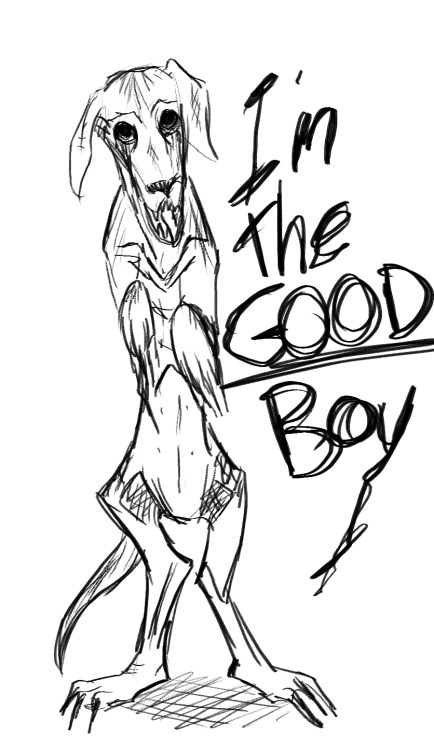 bazel-tots:  Night Vale scared the PISS out of me this morning. So I wanted to draw the good boy Ser