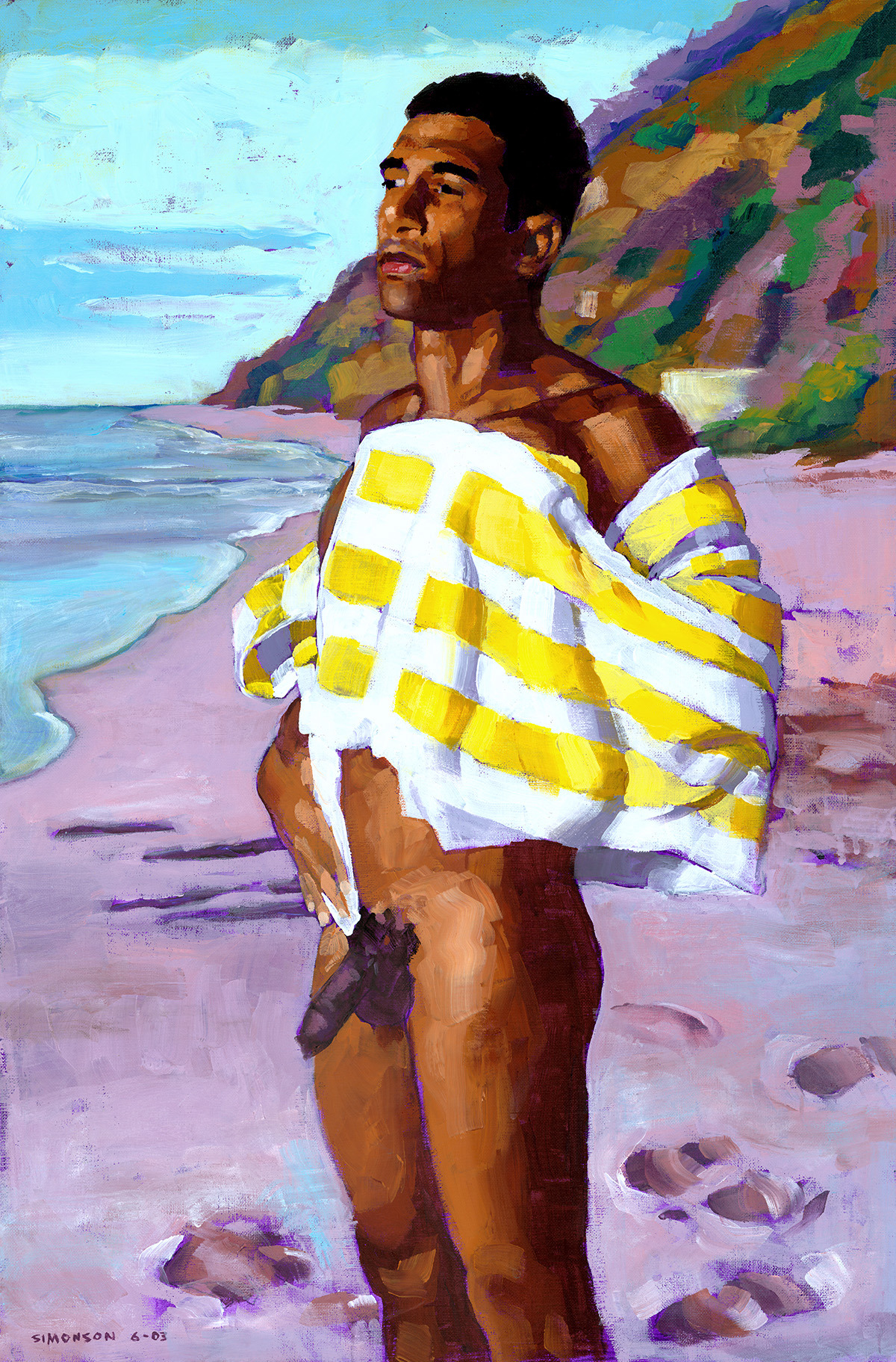 douglassimonson:  Paulo at Daybreak, acrylic painting by Douglas Simonson (2003). 