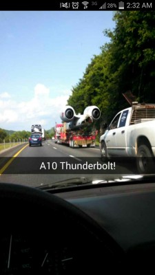 bolt-carrier-assembly:  Friend saw an A-10 in transport.