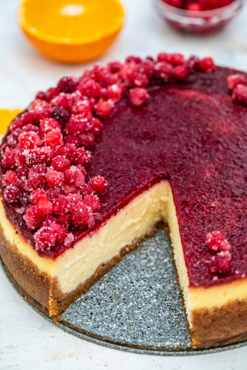 Cranberry Cheesecake Recipe: sweetandsavorymeals.com/cranberry-cheesecake/