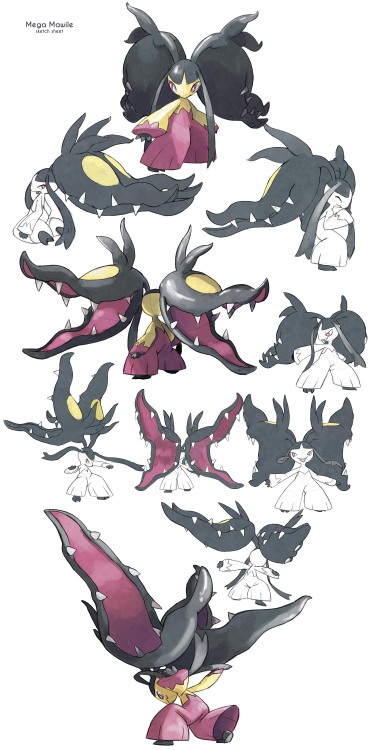 zacharybla:  Commission: Mega Mawile Poses   <3