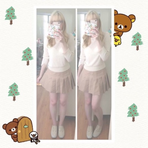 Practical outfit for fall weather when I need to walk a lot! ( ＾∀ ^ ) ~ #かわいい #kawaii #cutefashion 