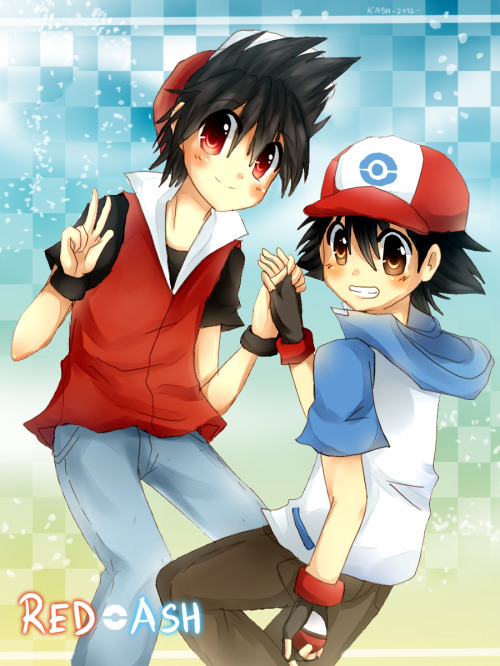 thedivascartoonist:  poliwhirl42:  Source: PKMN: Red + Ash by ~Kash-Phia  omg yessss 