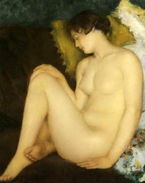 Sleeping Nude  - Alfredo ProttiItalian 1882-1949