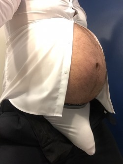 curveball290:  Tummy Tuesday. I was practically busting out of my work clothes. Couldn’t wait to get home and get some relief! 