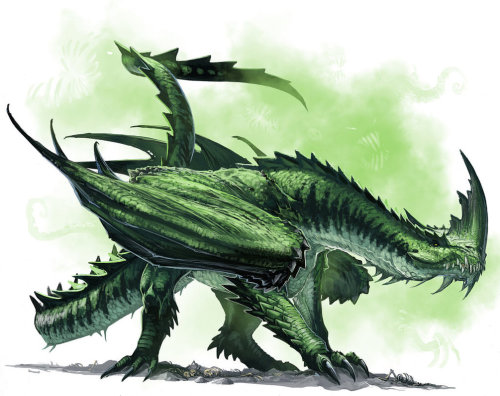 dailydragons:  Ancient Green Dragon by Ben porn pictures