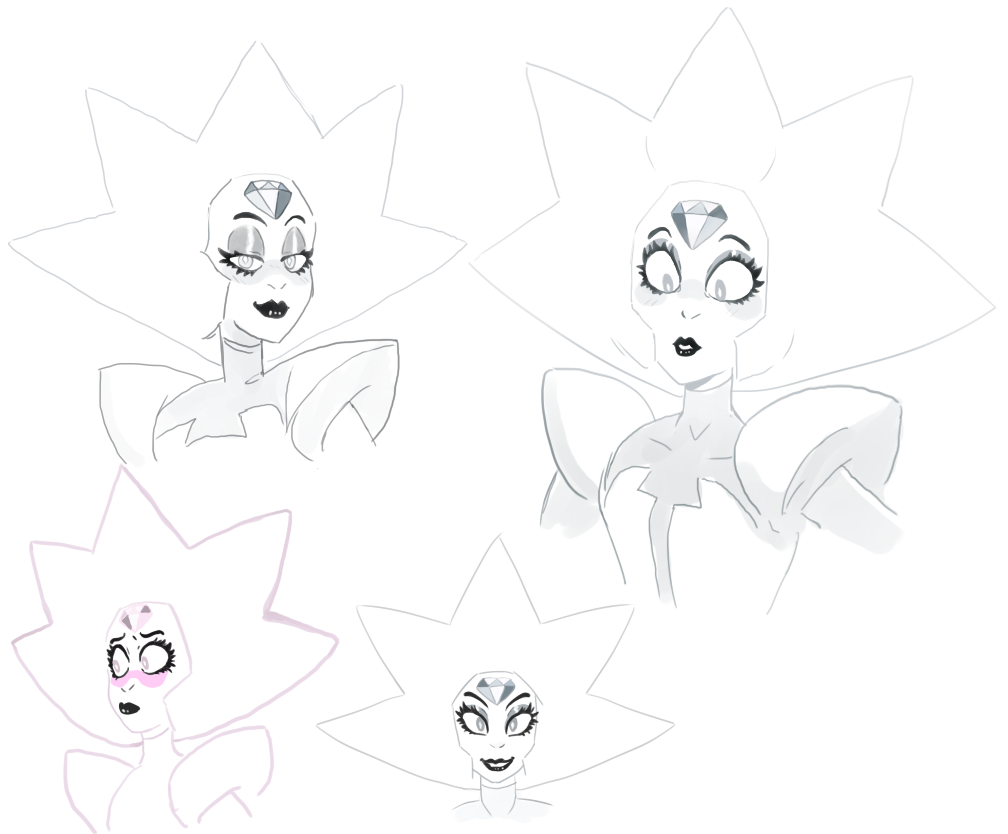 sandrathachao:I practised doodling White Diamond today, she has such a fantastic