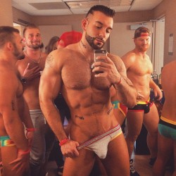 sexy guys with iphone mirror shoot