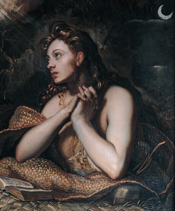 achasma:Penitent Magdalene (detail) by Domenico Tintoretto, c. 1598-1602.