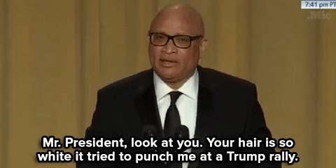 petty-grandma:  micdotcom:  Watch: 7 times Larry Wilmore made white people super uncomfortable at the WHCD.   💯 