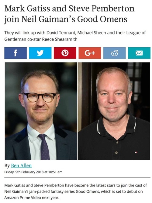 Mark Gatiss and Steve Pemberton have become the latest stars to join the cast of Neil Gaiman’s