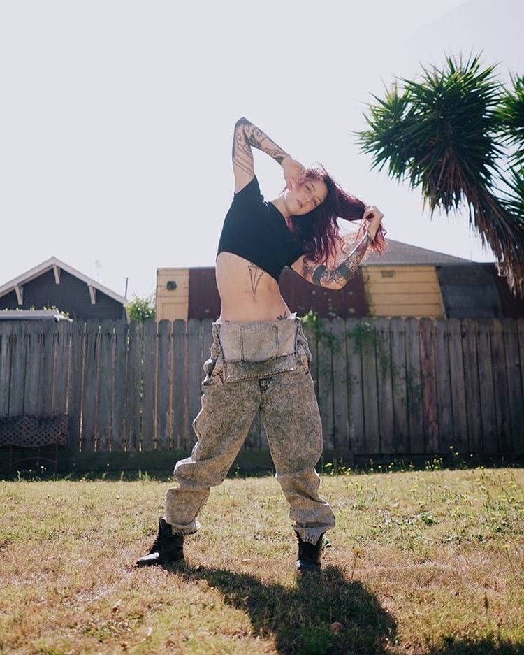 x-heesy:notcamdamage Overalls = power. Finally got to meet and shoot with the glorious @transnormativity @a.w.klass. Such a pleasure of an afternoon 😭❤️Credits above 