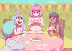 siebedraws:  (Don’t) let little girls organise your birthday party! Happy birthday Balooga! U da bes.  &lt;3