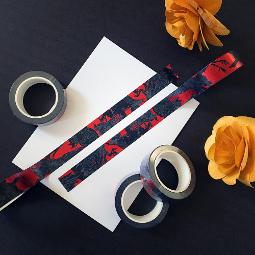 nim-lock:Red Raven Foil Washi Tape >:) Screaming birds to reflect your own internal monologueComi