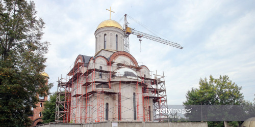 An Orthodox church under construction near No.1 secondary school commemorating the victims of the 20