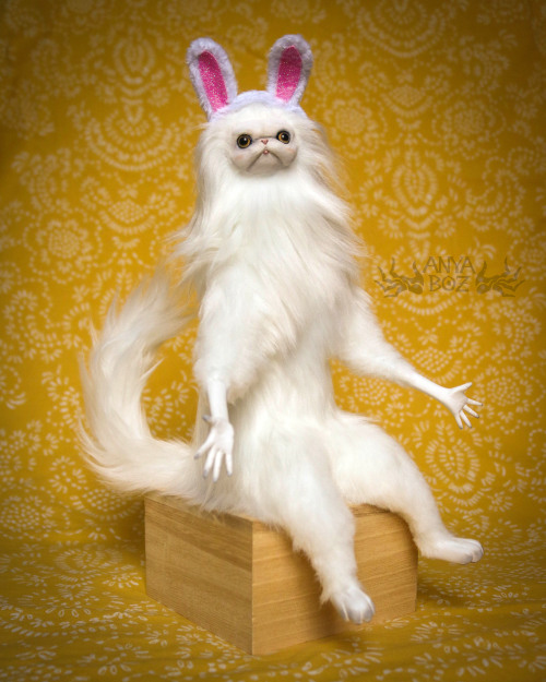 Easter Bunny Persian Cat Room GuardianFor Auction 