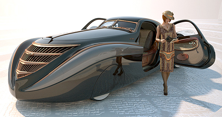 carsthatnevermadeitetc: Duesenberg Coupé Simone Midnight Ghost, 1939. Supposed to