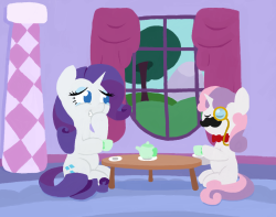 &Amp;Gt;Sweetie Belle And Rarity Tea Party.