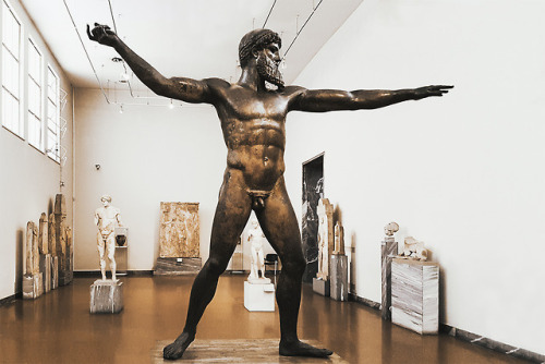 Bronze statue of Zeus or Poseidon, found at the bottom of the sea off cape Artemision, in north Eubo