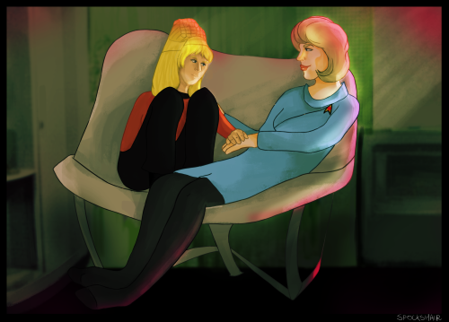 My entry for the @trekfemslashbigbang! It’s a piece created for a Janice/Chapel fic [add link when a